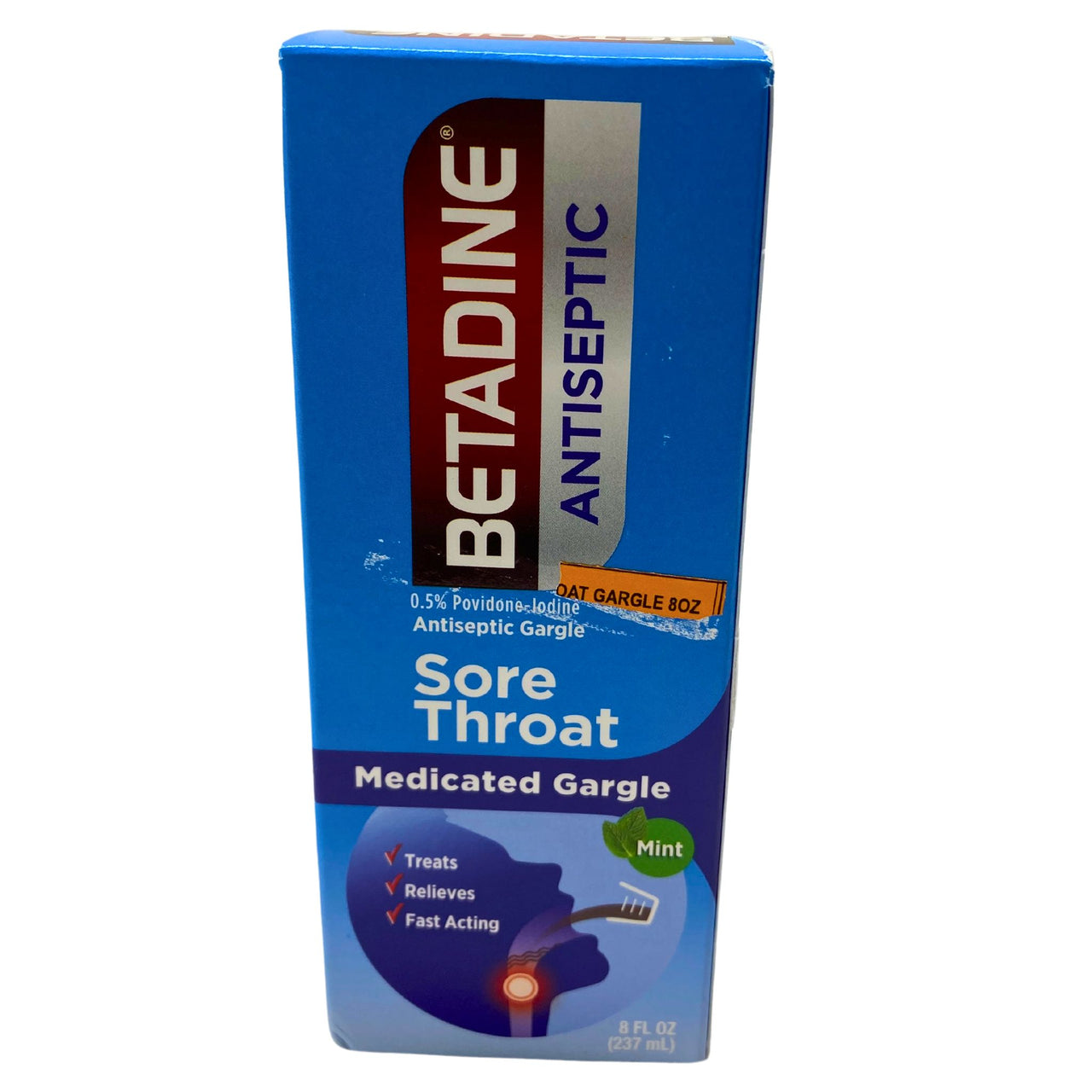 Betadine Antiseptic Sore Throat Medicated Gargle 8 fl Oz 