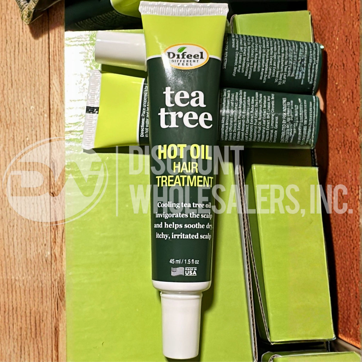 Difeel Hot Oil Hair Treatment with Tea Tree Oil 1.5 oz. (72 Pcs Lot)