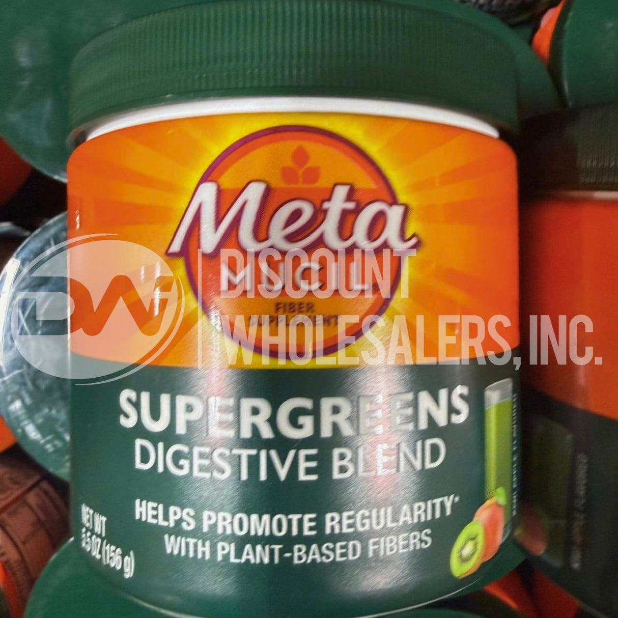 Metamucil Supergreens Digestive Blend Fiber Supplement 5.5 oz Kiwi Apple (120 Pcs Lot)
