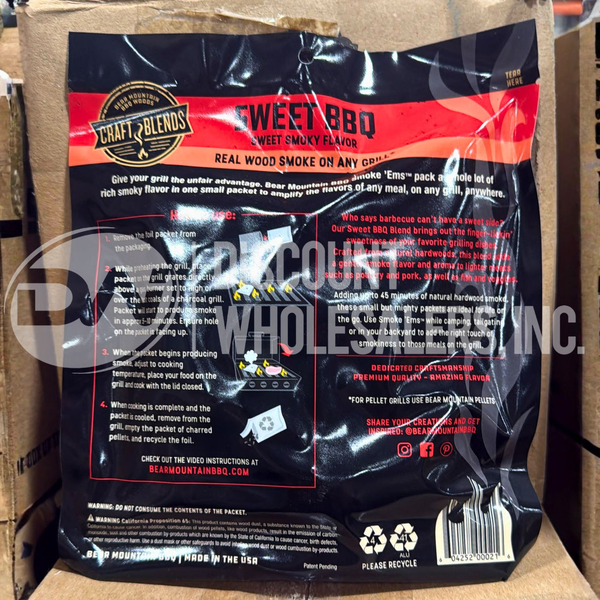 Bear Mountain Smoke EMS Sweet BBQ (64 Pcs Lot)