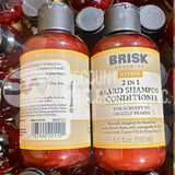 Brisk Grooming Citrus 2 In 1 Beard Shampoo + Conditioner 5.1 Fl Oz (168 Pcs Lot)