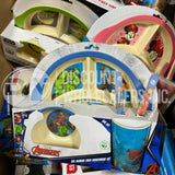 Disney, Marvel Dinnerware 5 pc Bamboo Fiber Plate Bowl Dinnerware Set Assorted (35 Pcs Lot)