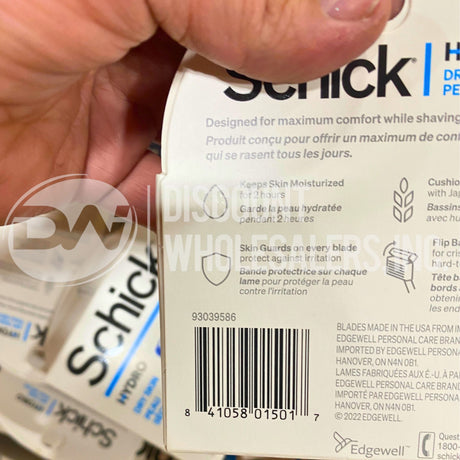 Schick Hydro Dry Skin 4 Cartridges 5 Blades (250 Pcs Lot)