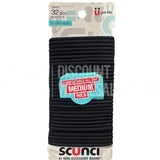 Scunci No-Damage Medium Hold Hair Elastics, Black, 32-Pieces (384 Pcs Lot)