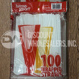 Smarthome Home Smart Wrapped Plastic Straws (225 Pcs Lot)