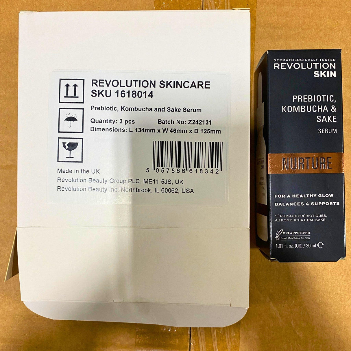 Revolution Skin Prebiotic, Kombucha & Sake Serum Nurture for Healthy Glow Balances & Supports 1.01 fl Oz