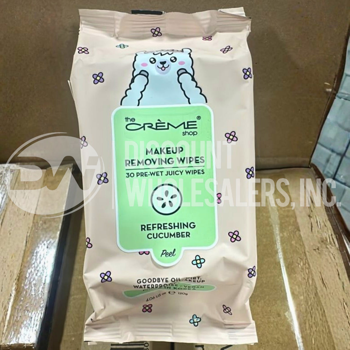 The Crème Shop Makeup Removing Wipes Refreshing Cucumber 4.06FL 30 Wipes (72 Pcs Lot)