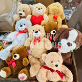 Assortment Pallet of Jumbo & Medium Teddy Bears (50 Pcs Per Pallet)