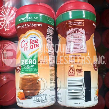 Nestle Coffee Mate Vanilla Caramel Sugar-Free Powdered Coffee Creamer, 10.2 Oz (98 Pcs Lot)
