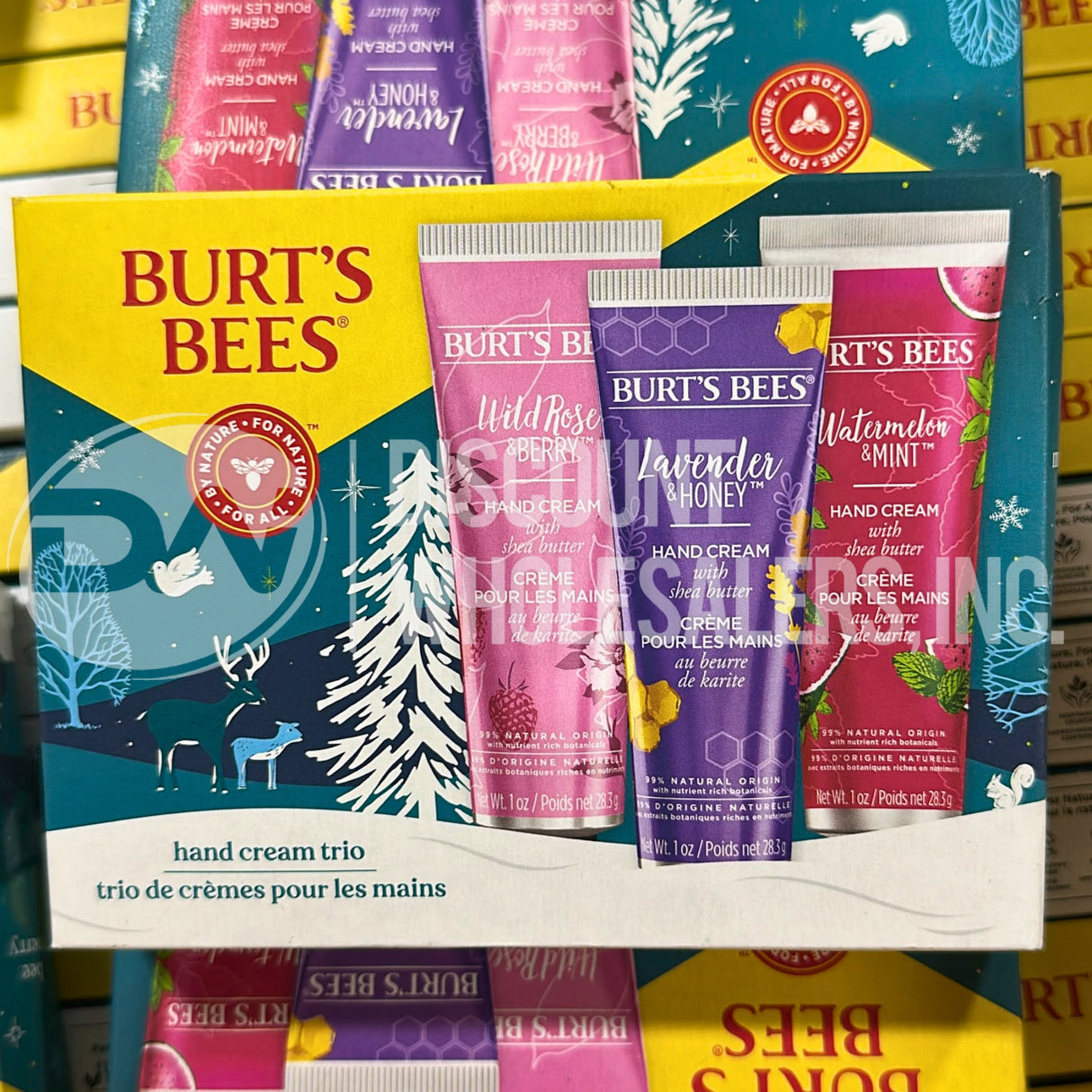 Burt’s Bee Hand Crème Trio Lavender Wild Rose Watermelon Mint Gift Set (140 Pcs Lot)