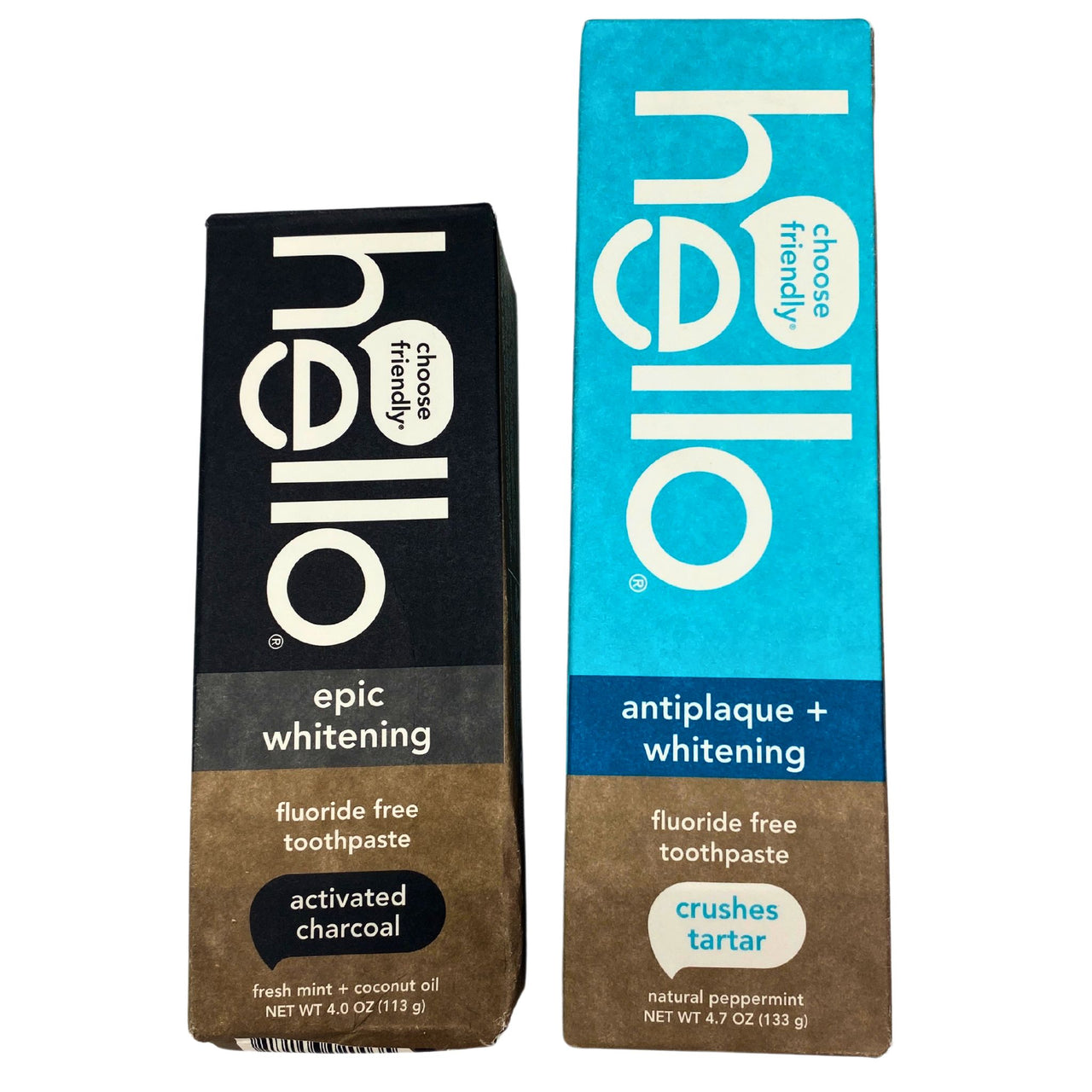 Hello Activated Charcoal & Tartar Toothpaste 4oz & 4.7oz - (40 Pcs Lot)