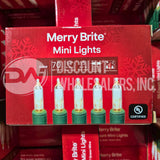 Green Wire New Merry Brite Mini Lights Clear Bulb 70 ct Indoor Outdoor 15 ft (126 Pcs Lot)