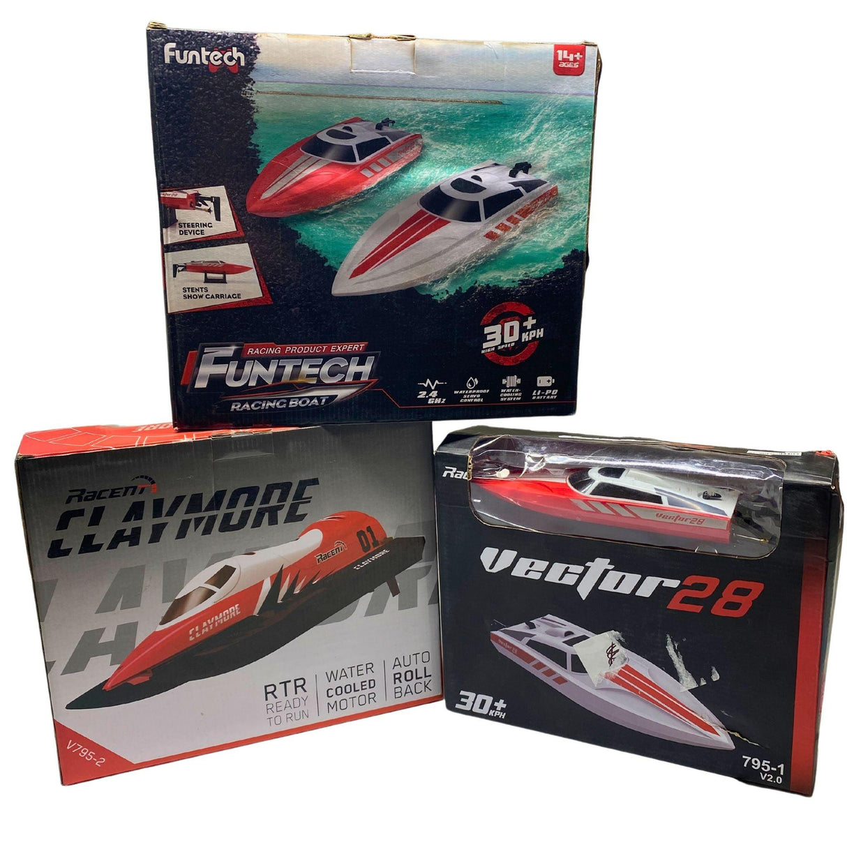 Vector, Racent, Funtech Assorted Racing Product Expert Boat 30+  Different Models 