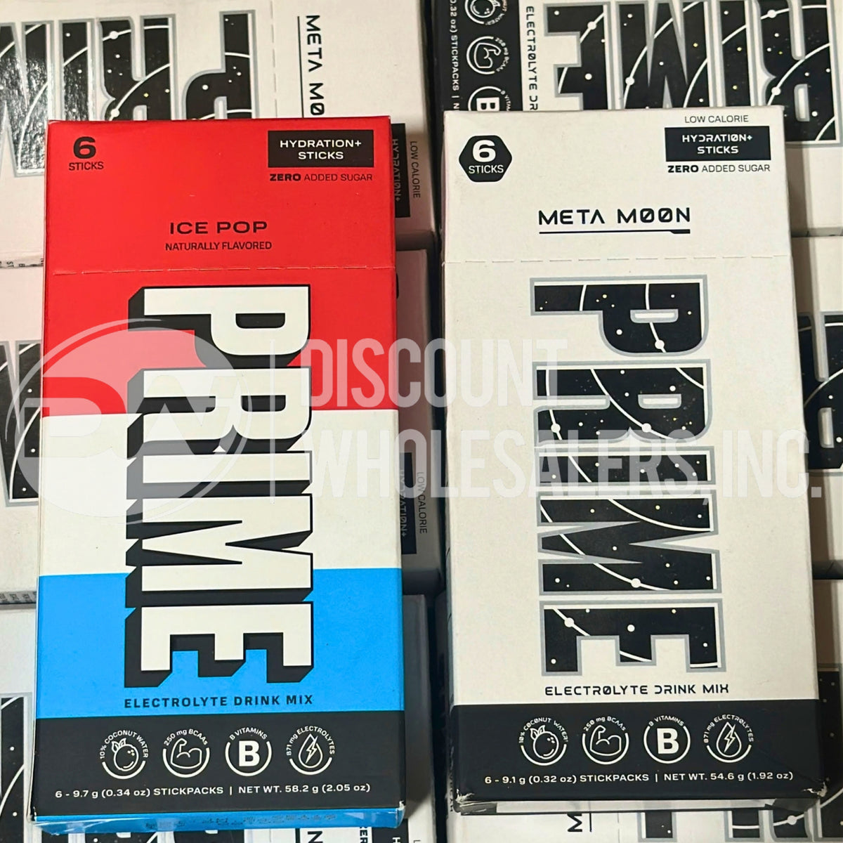 Prime Electrolyte Drink Mix Ice Pop And Meta Moon 6 Sticks Per Box (70 Pcs Lot)