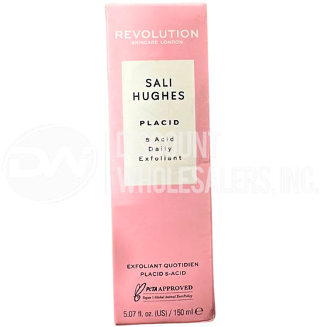 Revolution Skincare London X Sali Hughes, Placid 5-Acid Daily Exfoliant 5.07FL (50 Pcs Lot)