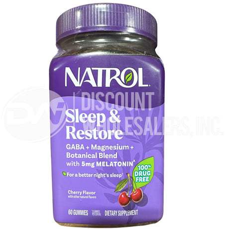 Natrol Sleep & Restore Melatonin Cherry 60 Gummies (70 Pcs Lot)
