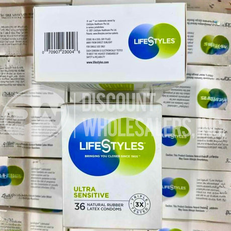 LifeStyles Ultra Sensitive 36 Natural Rubber Latex Condoms (140 Pcs Lot)