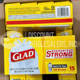 Glad Tall Kitchen Bags, Quick-Tie, 15 Bags (360 Pcs Lot)