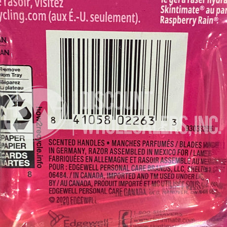 Skintimate Raspberry Rain Razors 4  4 Blades (600 Pcs Per Pallet)