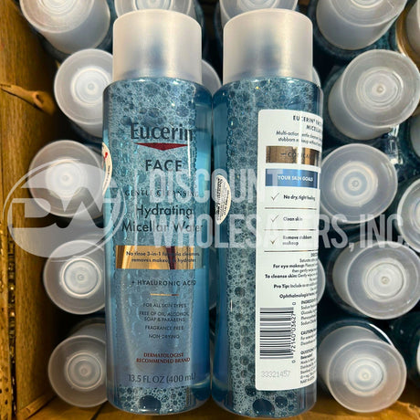 Eucerin Face Gentle Cleansing Hydrating Micellar Water with Hyaluronic Acid 13.5FL (110 Pcs Lot)