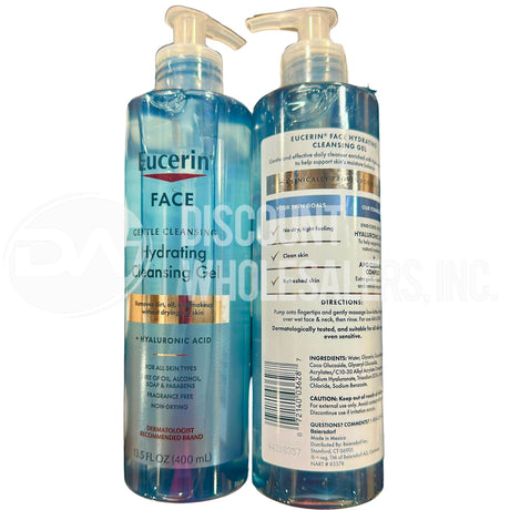 Eucerin Face Gentle Hydrating Cleansing Gel, 13.5 Fl. Oz (86 Pcs Lot)