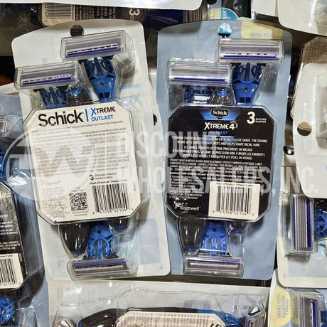 Schick Xtreme Outlast 4 Blades, 3 Razors (550 Pcs Lot)