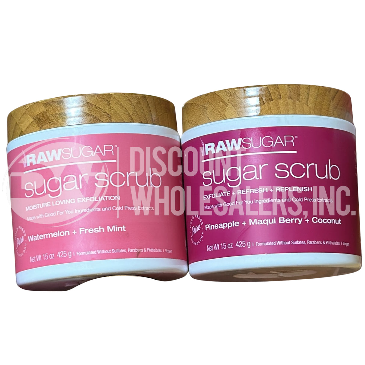 Raw Sugar Scrub Pineapple And Watermelon 15oz Mix (100 Pcs Lot)