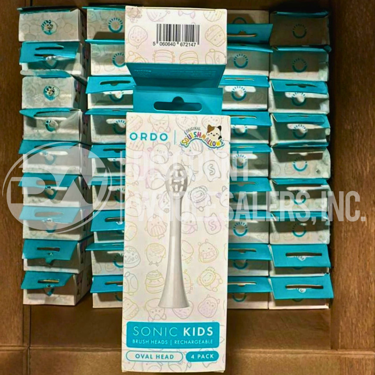 Ordo Kids Rechargeable Brush Heads 4 Pack Oval Head Squishmallows (55 Pcs Lot)