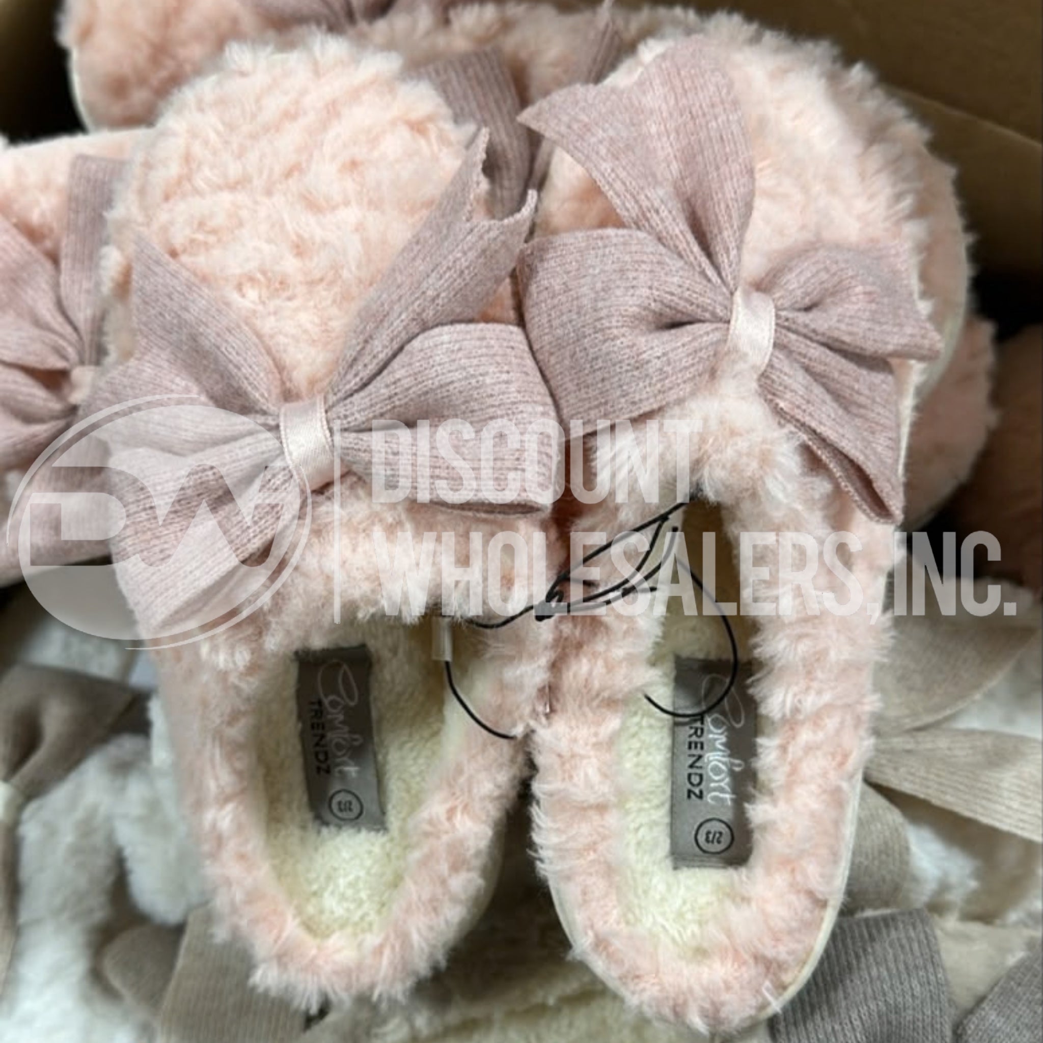 Pantuflas difusas para mujer, en diferentes tamaños y colores (lote de 100 piezas)