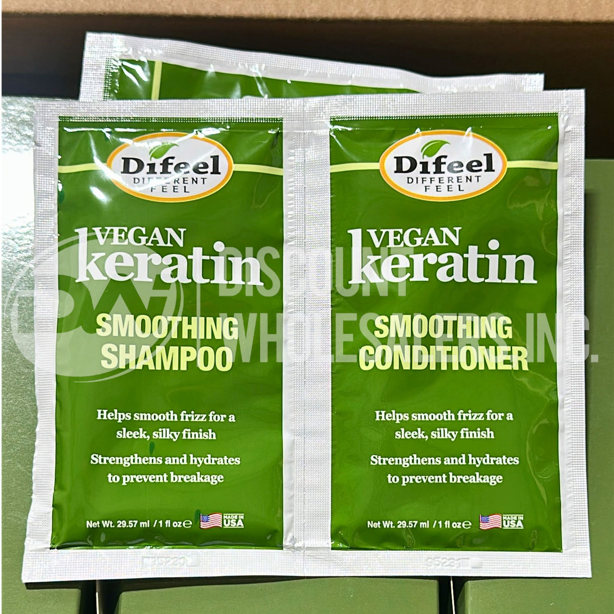 Difeel Vegan Keratin Smoothing Shampoo & Conditioner Duo Travel (72 Pcs Lot)