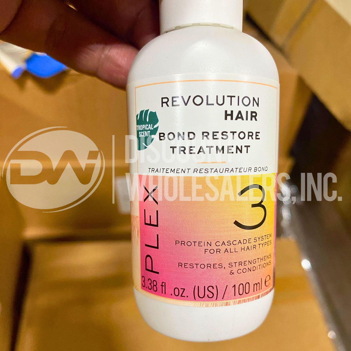 Revolution Hair Bond Restore Treatment Plex 3 – Tropical Scent Protein System 3.38 Fl. (36 Pcs Lot)