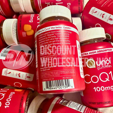 QUNOL CoQ10 Gummy Dietary Supplements 100 mg 60 Count (80 Pcs Lot)