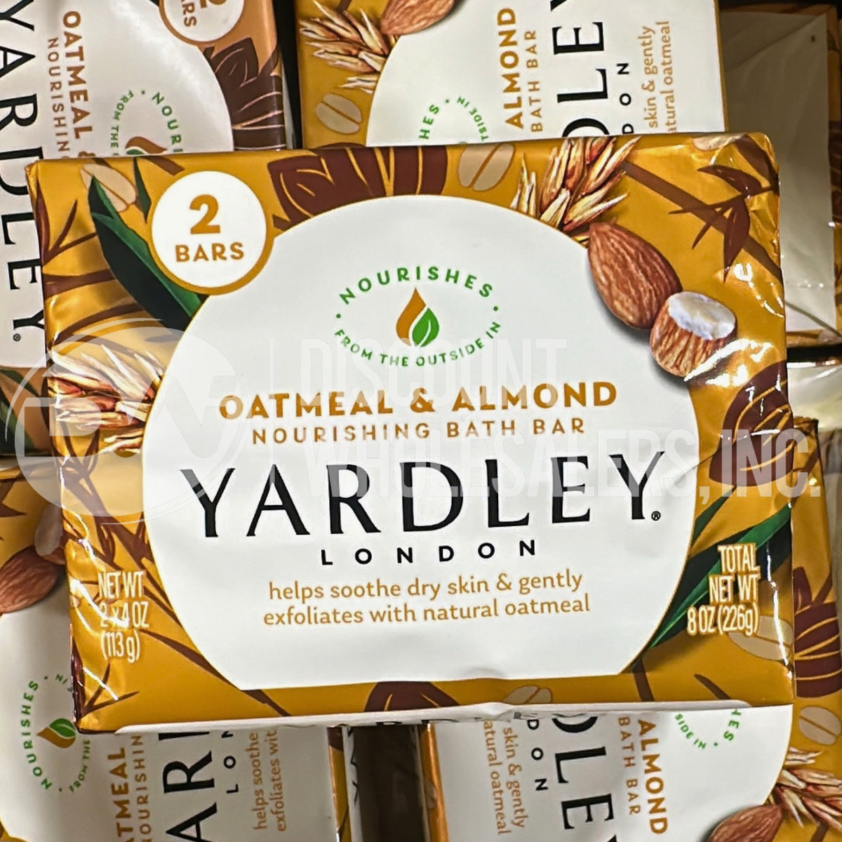 Yardley London Bath Bar Oatmeal & Almond 4 oz, 2 Count (120 Pcs Lot)