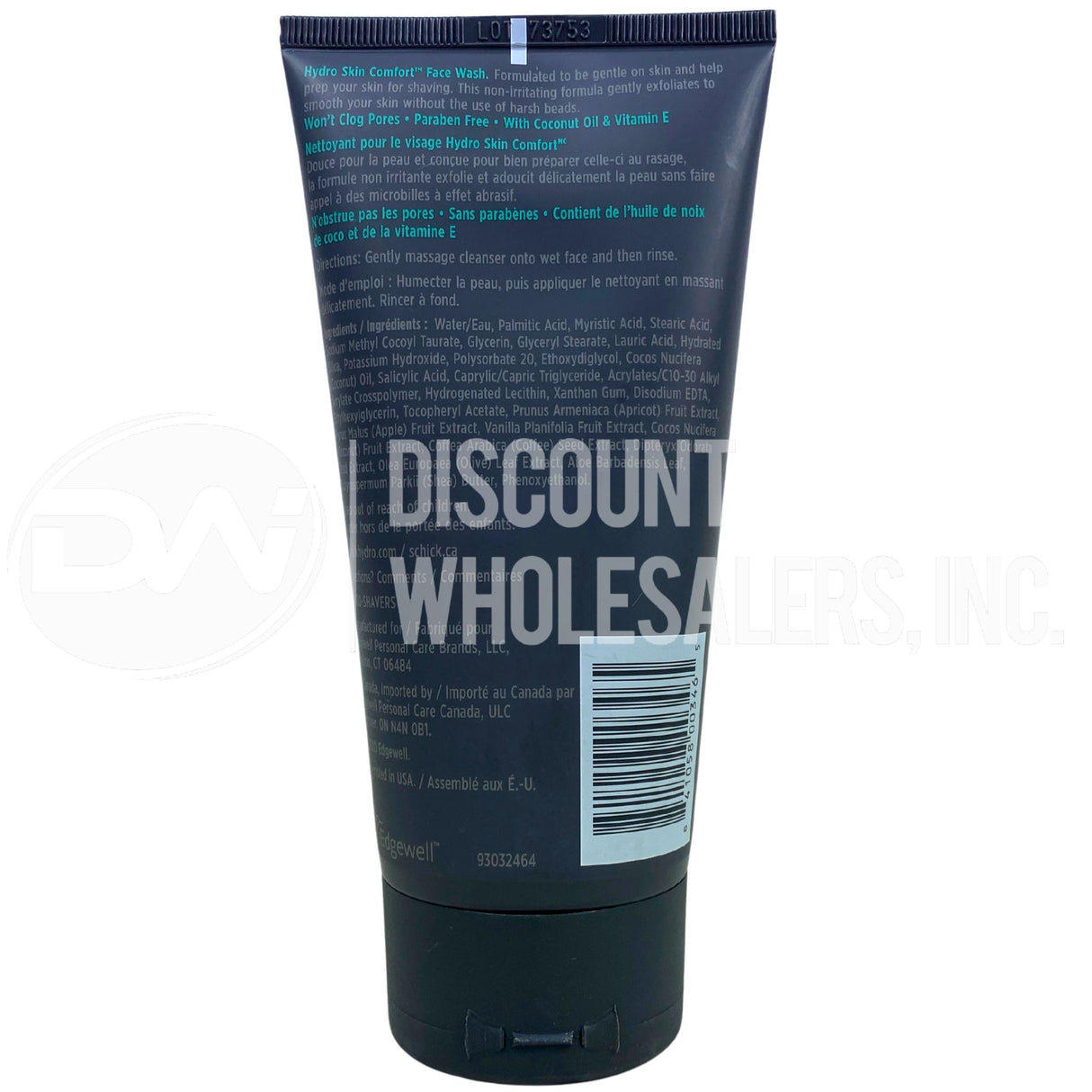 Schick Hydro Skin Comfort Gentle Exfoliating Coconut Oil & Vitamin E Face Wash 5.0 FL. OZ - (60 Pcs Lot)