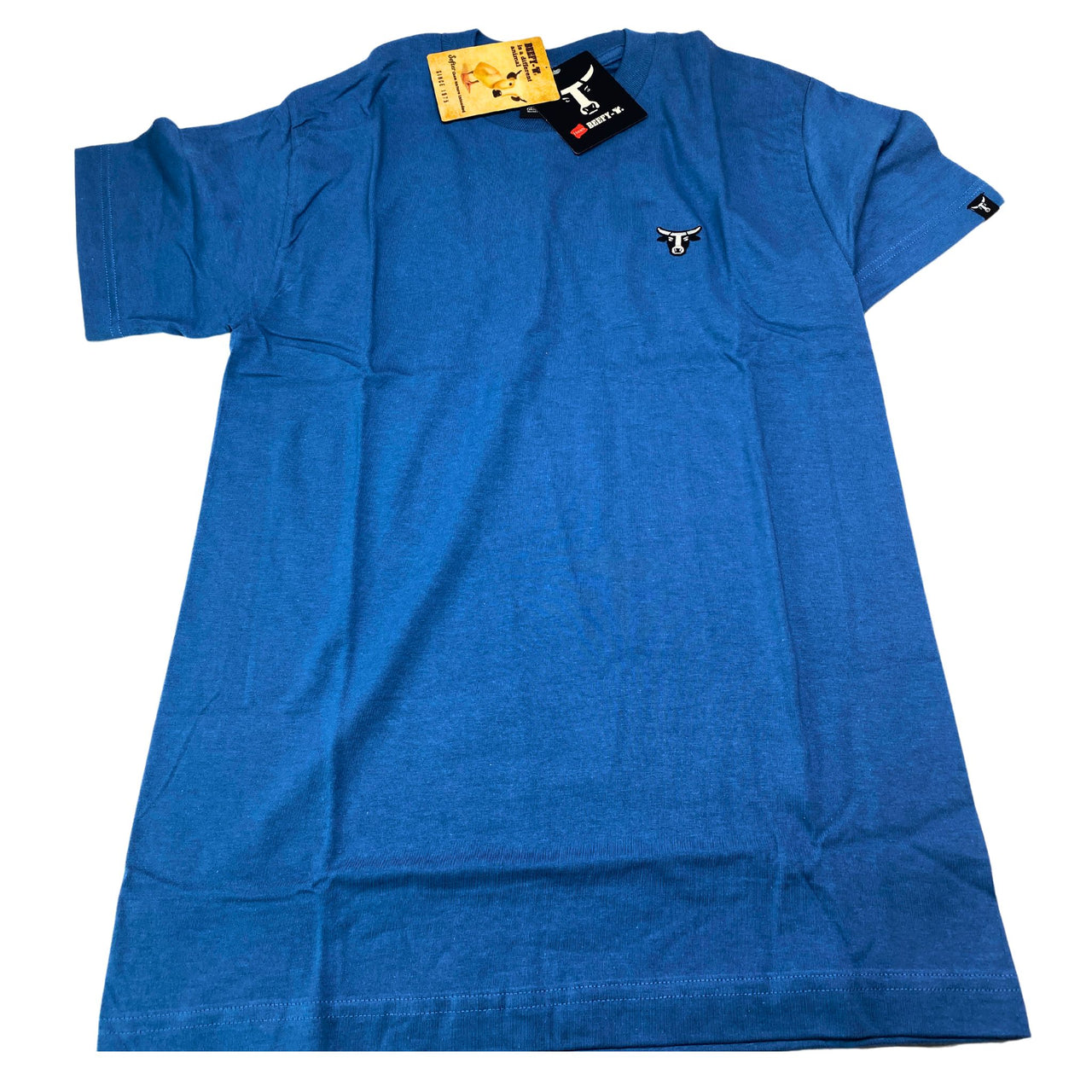 Hanes Beefy-t Denim Blue Short Sleeves Sizes S (34-36) (60 Pcs Lot) 