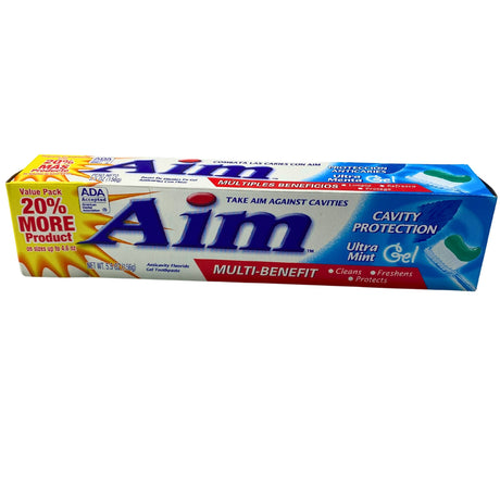 Aim Cavity Protection Ultra Mint Gel 5.5 OZ  (50 Pcs Lot)