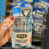 Schick Quattro Titanium 1 Razor +3 Cartridges (140 Pcs Lot)