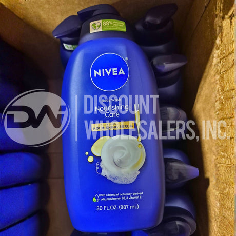 Jabón Corporal Nutritivo NIVEA con Suero Nutritivo, Botella Dispensadora de 30 Fl Oz (Lote de 70 Piezas)