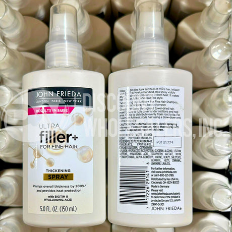 John Frieda Ultra Filler + For Fine Hair Thickening Spray Biotin Hyaluronic 5 Oz (90 Pcs Lot)