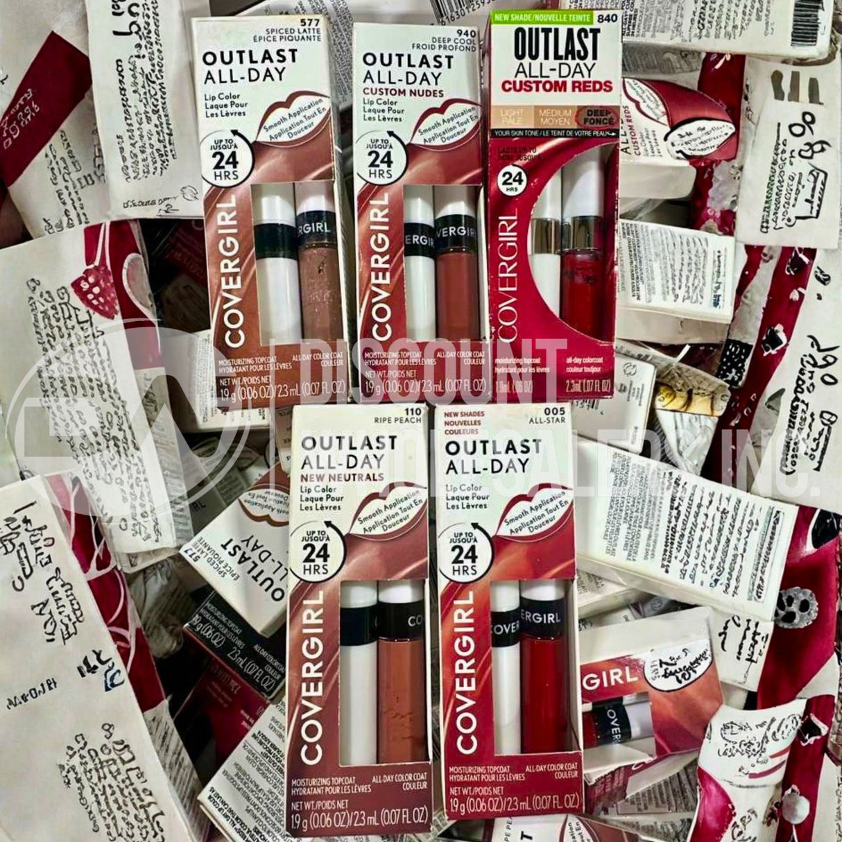 Covergirl Outlast All Day Lip Color & Top Coat (1.9g / 2.3mL) Assorted Shades (153 Pcs Lot)