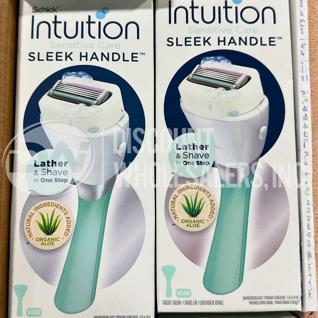 Schick Intuition Sensitive Care Sleek Handle Women's Razor With Travel Cap (120 Pcs Lot)