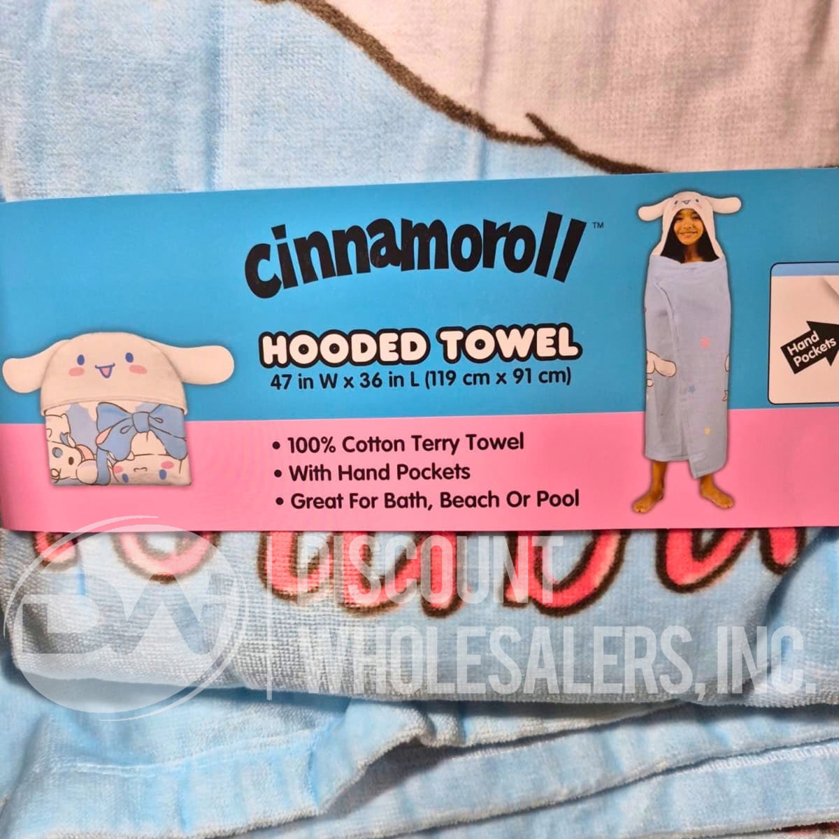 Cinnamoroll Hooded Towel 19cm X 91cm (52 Pcs Lot)