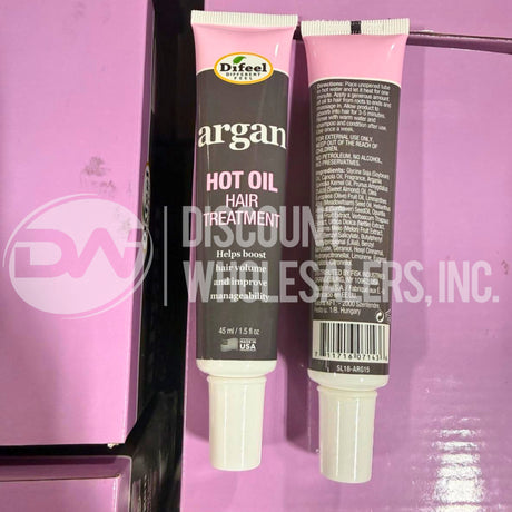 Difeel Hot Oil Hair Treatment with Argan Oil 1.5 oz. (184 Pcs Lot)