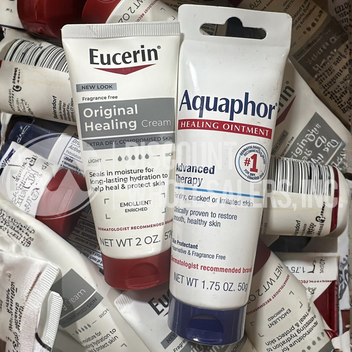 Eucerin Original Healing 2 Oz And Aquaphor Healing Ointment 1.75 Oz Mix (70 Pcs Lot)