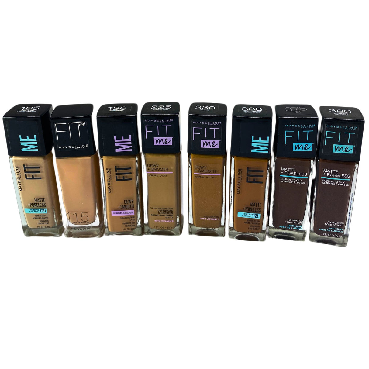 Maybelline New York Fit Me Dewy+Smooth  Differents Shades 1 floz. (50 Pcs Lot)