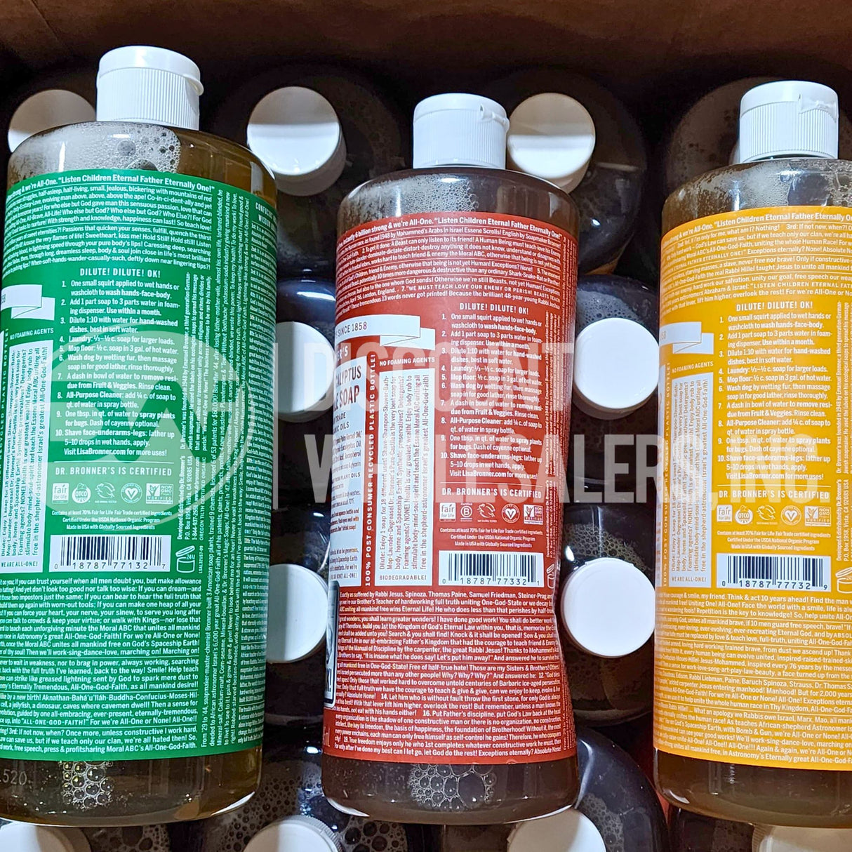 Dr. Bronner's Pure Castile Liquid Soap Mix 32 FL (57 Pcs Lot)