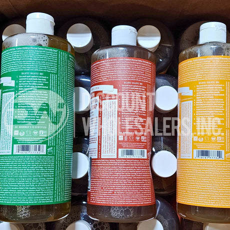 Dr. Bronner's Pure Castile Liquid Soap Mix 32 FL (57 Pcs Lot)