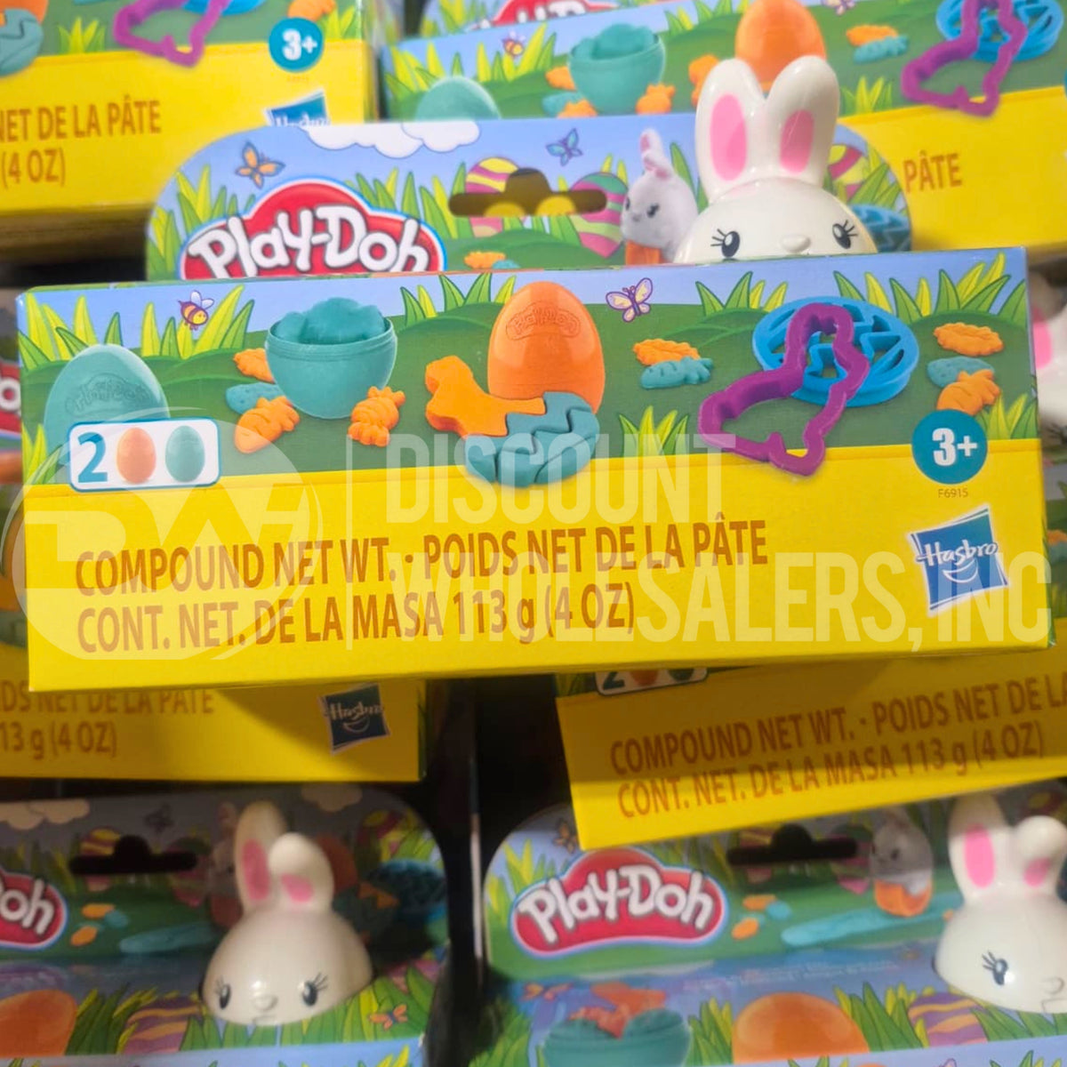 Play-Doh Springtime Pals Easter Basket Toy Bunny Rabbit Egg Set Orange & Teal (60 Pcs Lot)