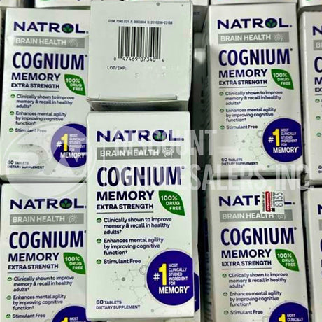 Natrol Cognium Complete Brain Health Supplements for Adults, 60ct (127 Pcs Lot)