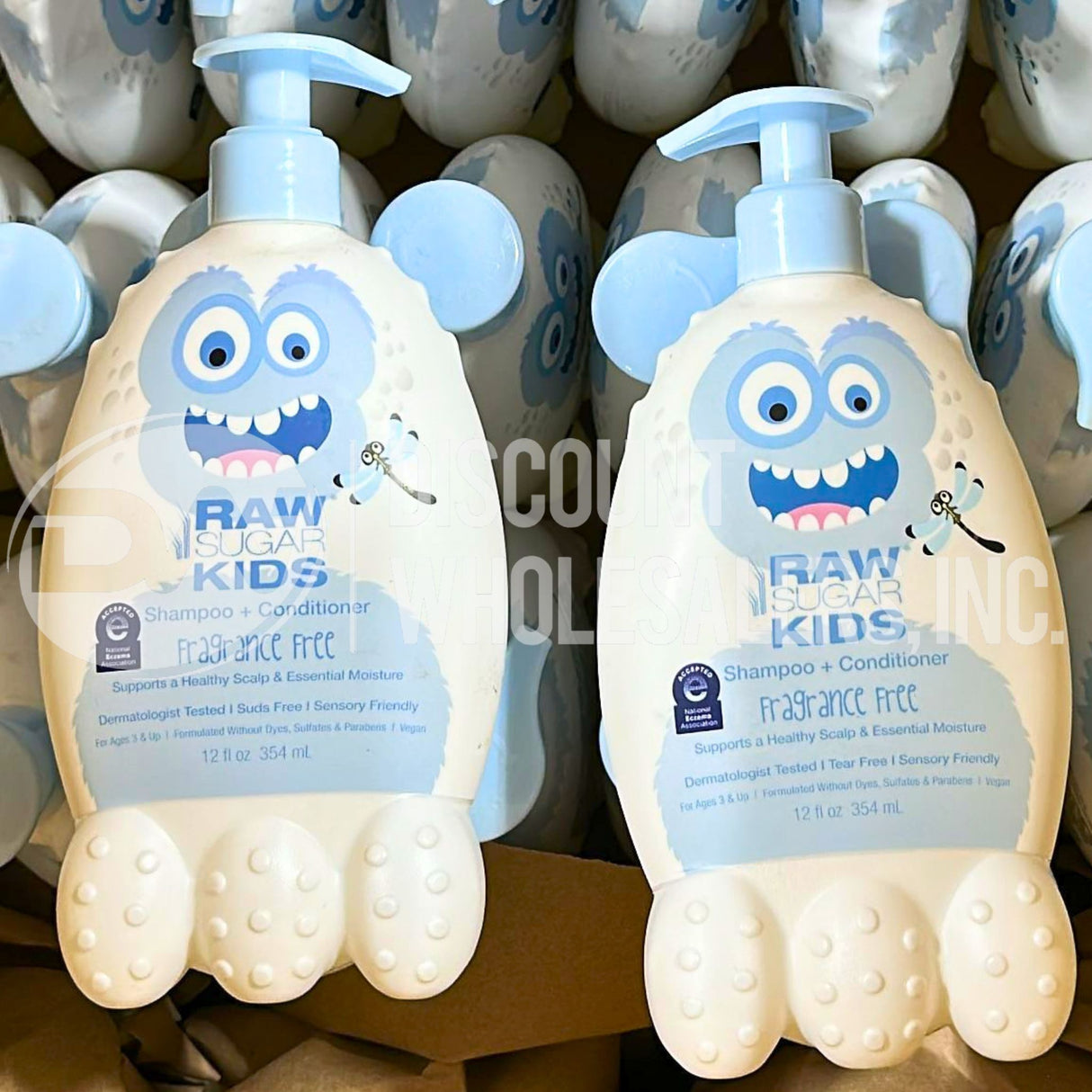 Raw Sugar Kids Shampoo & Conditioner Fragrance Free 12 Oz (70 Pcs Lot)